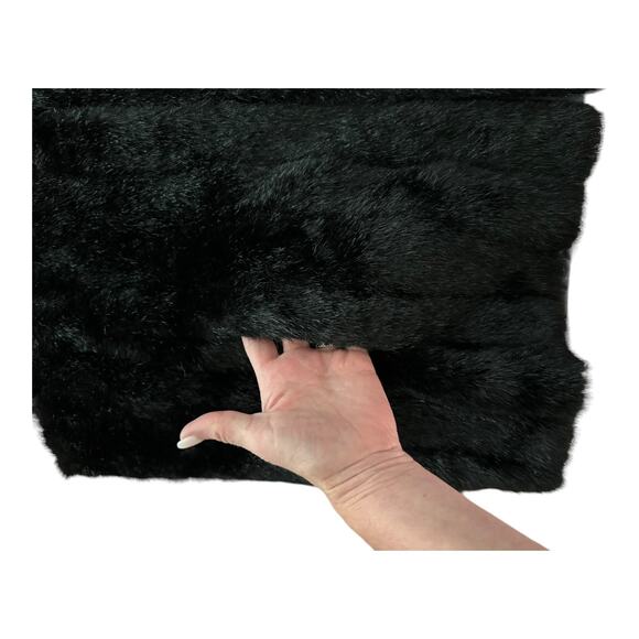 Fabulous furs Black Mink Faux Fur Hook Vest size 2 XL - Picture 8 of 16